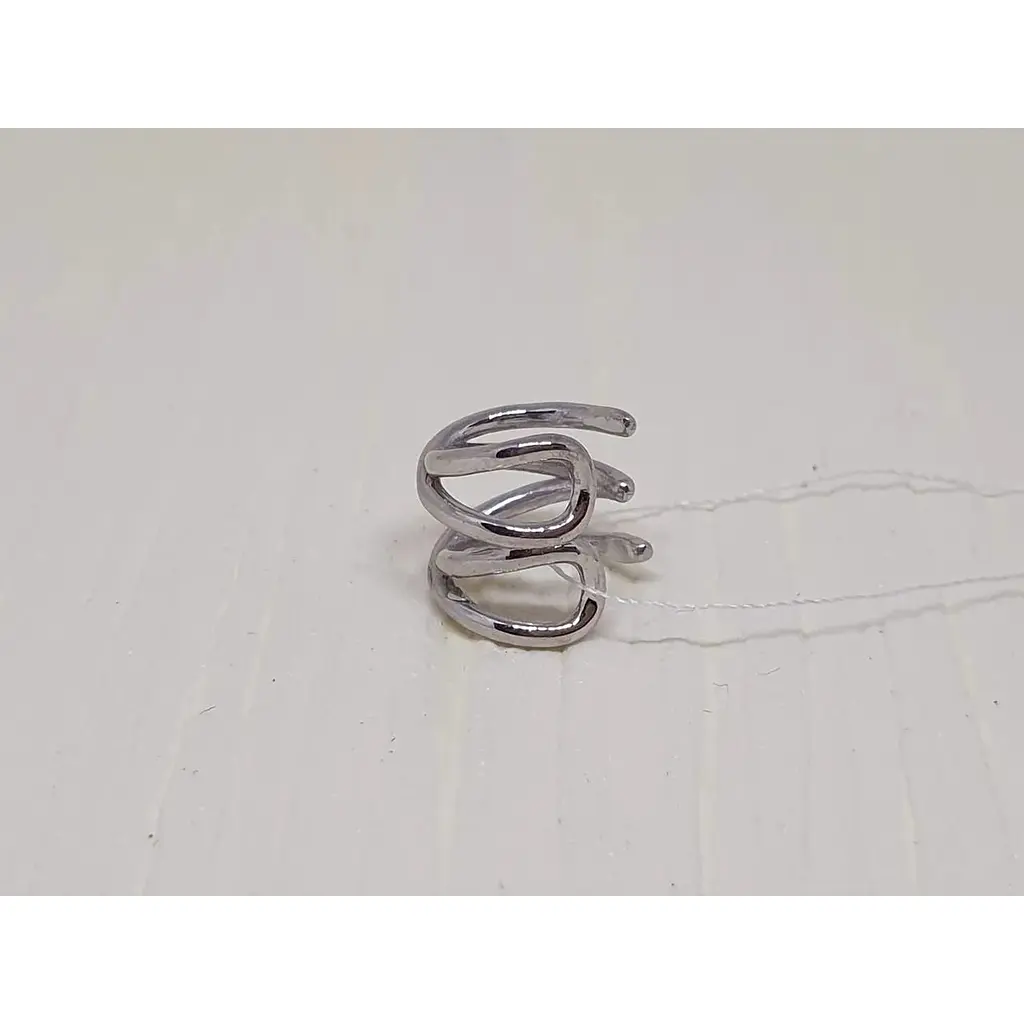 Срібна сережка-кафф Астор на хелікс. 9132422Р - фото 2