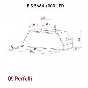 Витяжка вбудована Perfelli BIS 5684 BL 1000 LED - фото 10