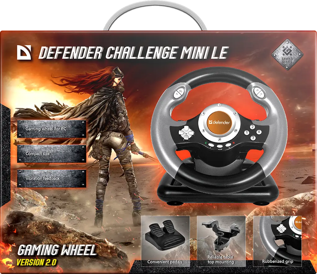Ігрове кермо Defender Challenge Mini LE USB 10 кнопок Маніпулятор для ігор - фото 9
