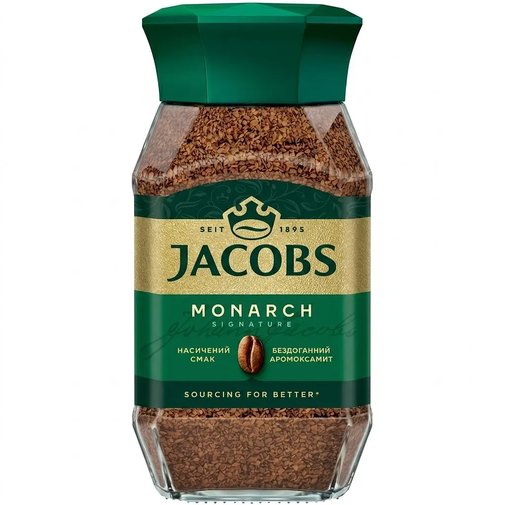 Кава розчинна Jacobs Monarch, оригінал, 95 г банка