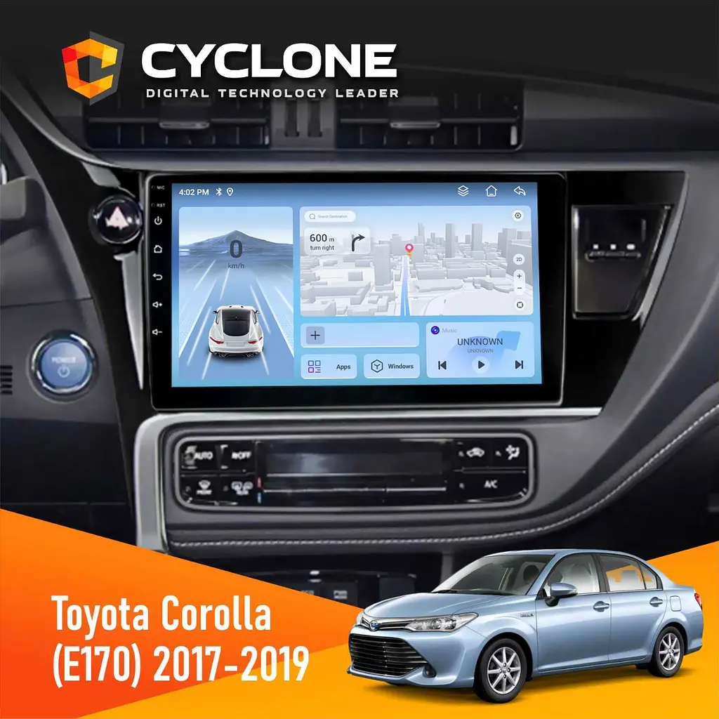 Штатна магнітола Toyota Corolla (E170) 2017-2019 Cyclone C10-012 4x64, DSP, 4G Cyclone (НФ-00009075)