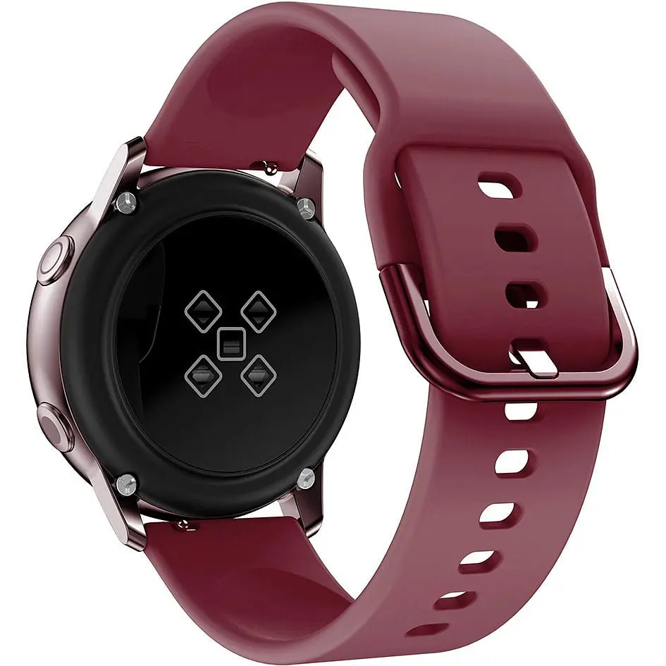 Ремінець для Samsung Galaxy Watch 5 44mm - темно-вишневий силікон розмір L ширина кріплення 20мм Watchbands One (W1-2WB50020567095)