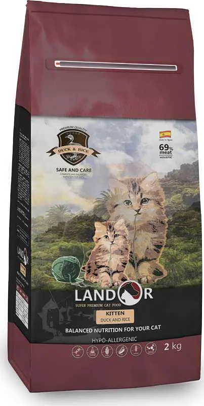 Сухий корм Landor Kitten Duck&Rice Ландор для кошенят Качка з рисом 2 кг
