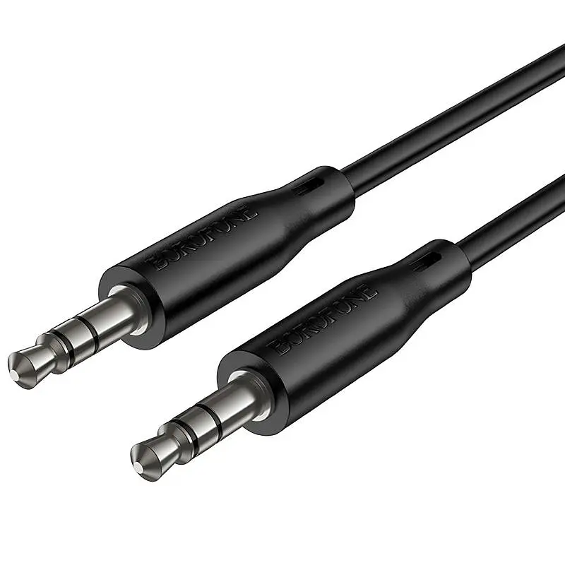 Аудіо кабель Aux Borofone BL26 Standard (1m) Black - фото 2