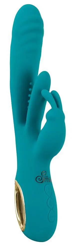 Вібратор-кролик Sweet Smile Rabbit Vibrator, 25 см (бірюзовий) - фото 6