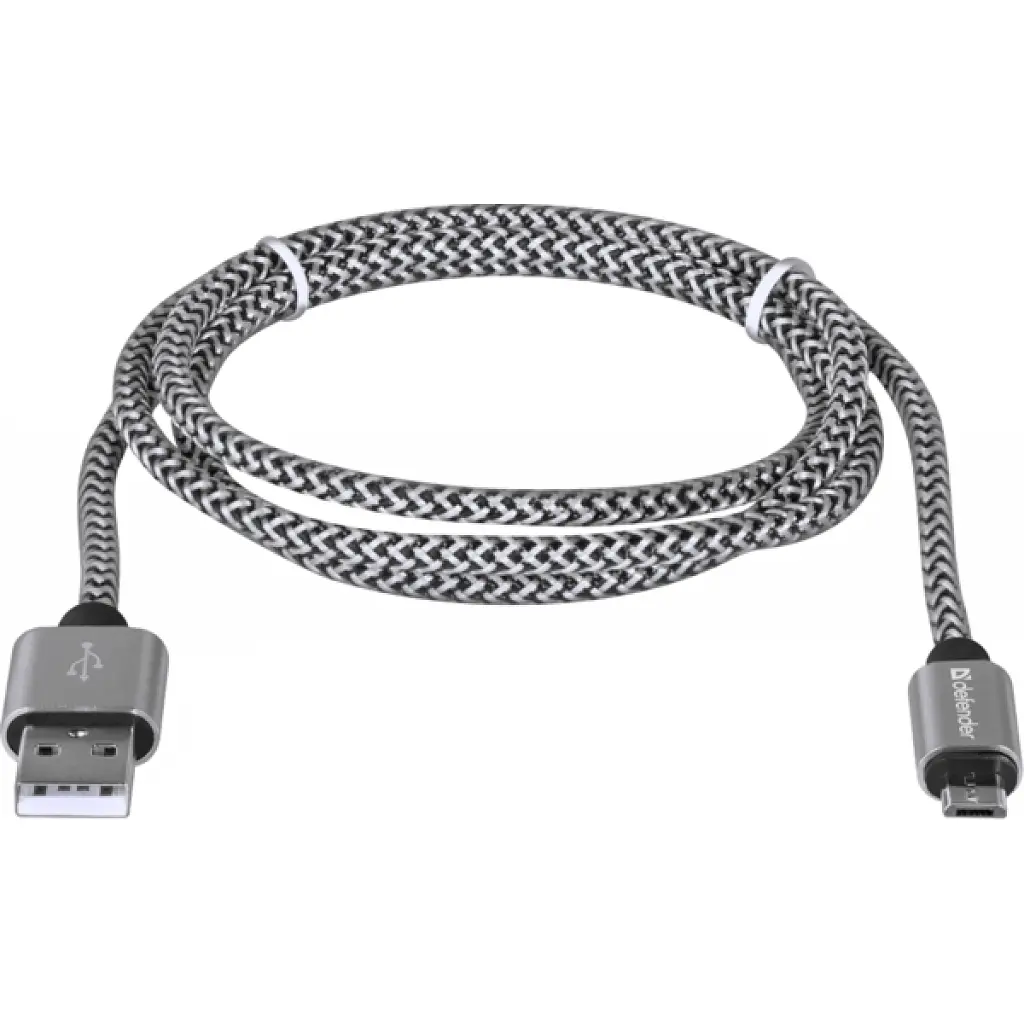 Дата кабель USB 2.0 AM to Micro 5P 1.0m USB08-03T PRO white Defender (87803) - фото 2