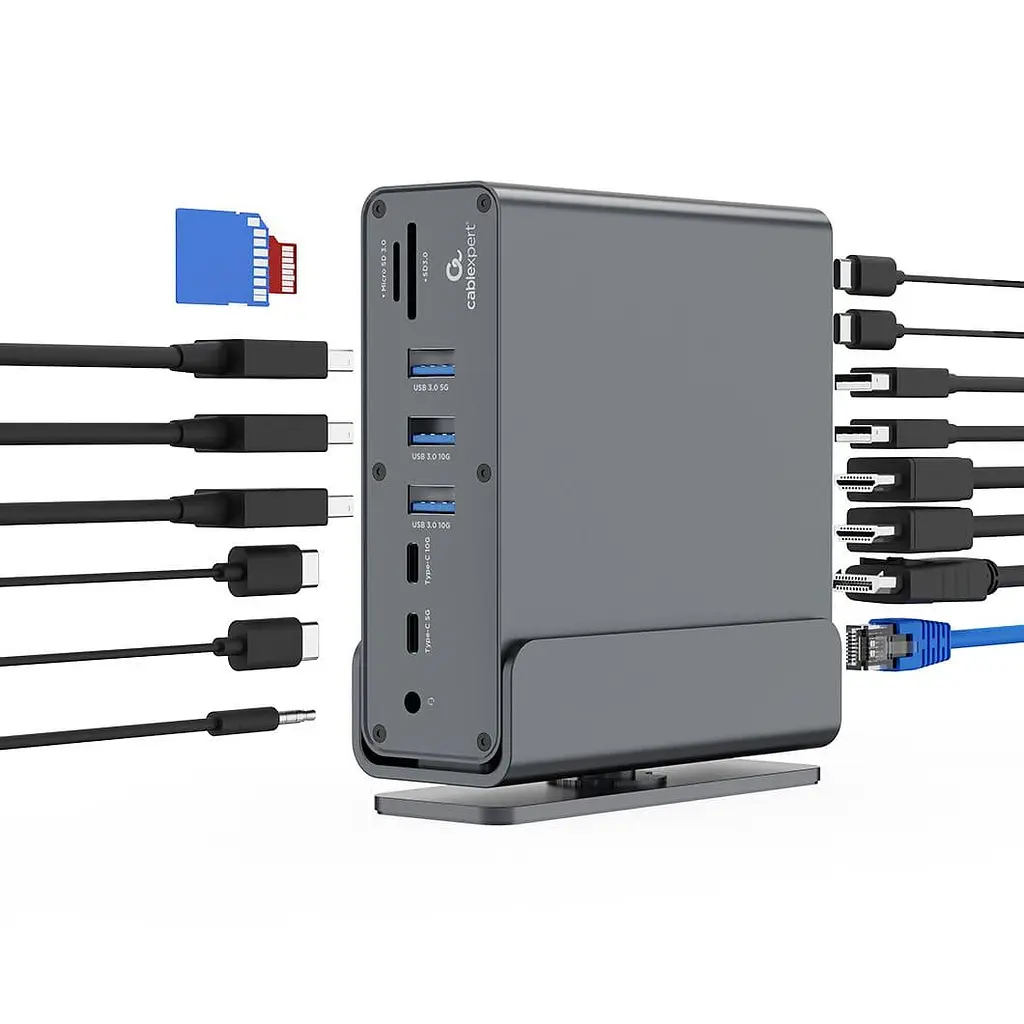 Адаптер Cablexpert A-CF-COMBO15-01, USB Type-C 15-в-1 - фото 9