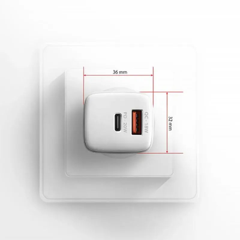 Зарядний пристрій AXAGON 1xUSB QC3.0 + 1xUSB-C PD20W white (ACU-PQ20W) - фото 9