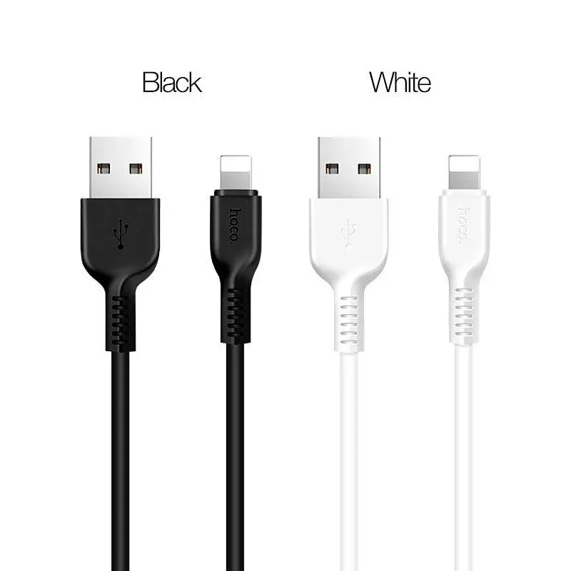 Кабель HOCO X20 USB to iP 2A, 2m, PVC, TPE connectors, Чорний - фото 3