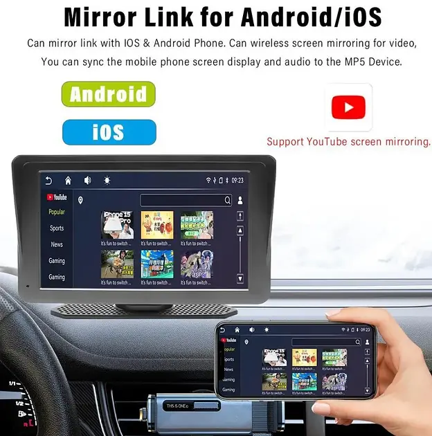 Портативный экран 7 дюймов с CarPlay XPRO 701W (44581-701W_1504) - фото 7