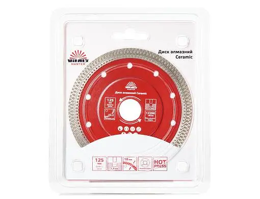 Диск алмазний Vitals Master Ceramic 125х1.4х22.2х10 мм (168108) - фото 3
