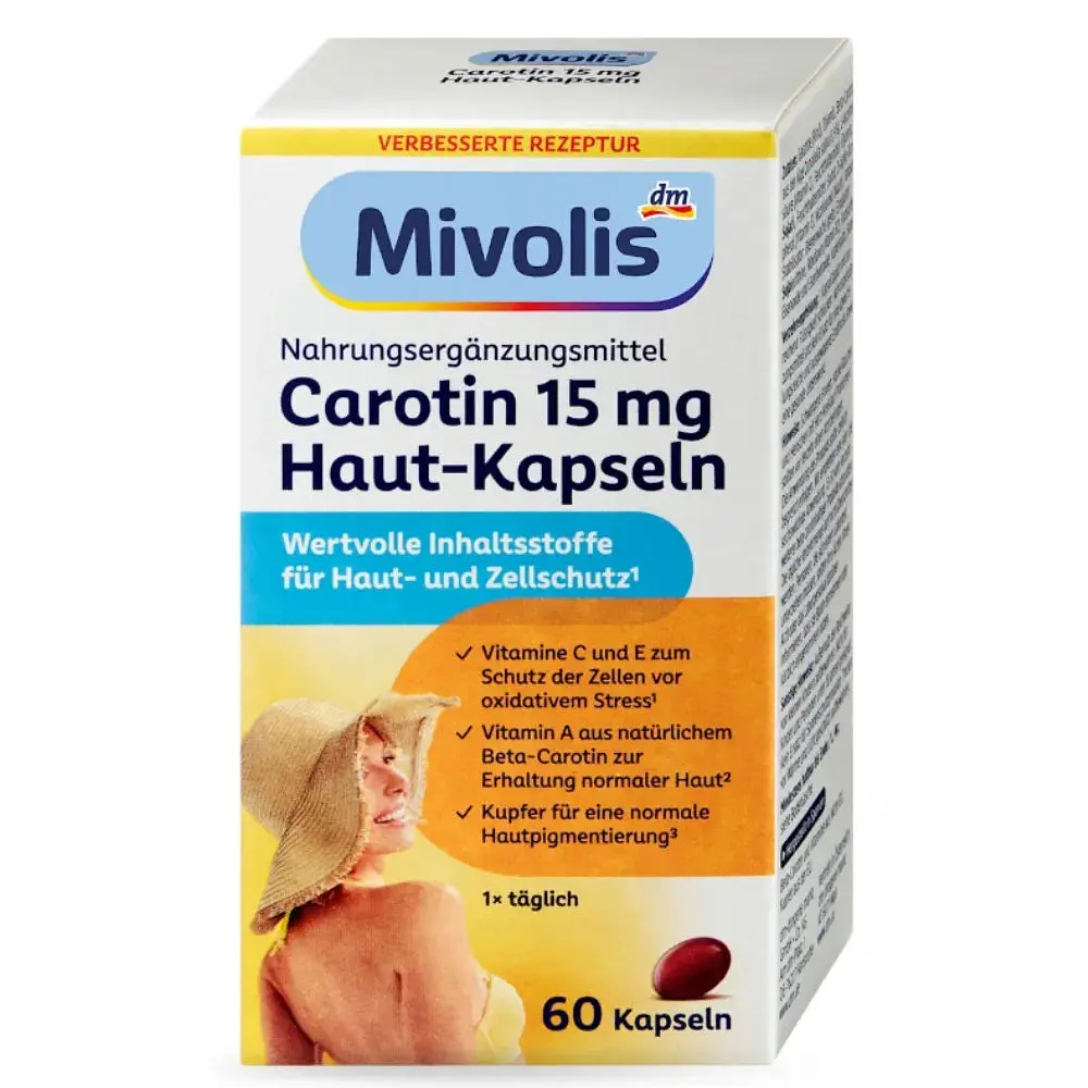 Біологічно активна добавка Mivolis Carotin Каротин, 60 шт