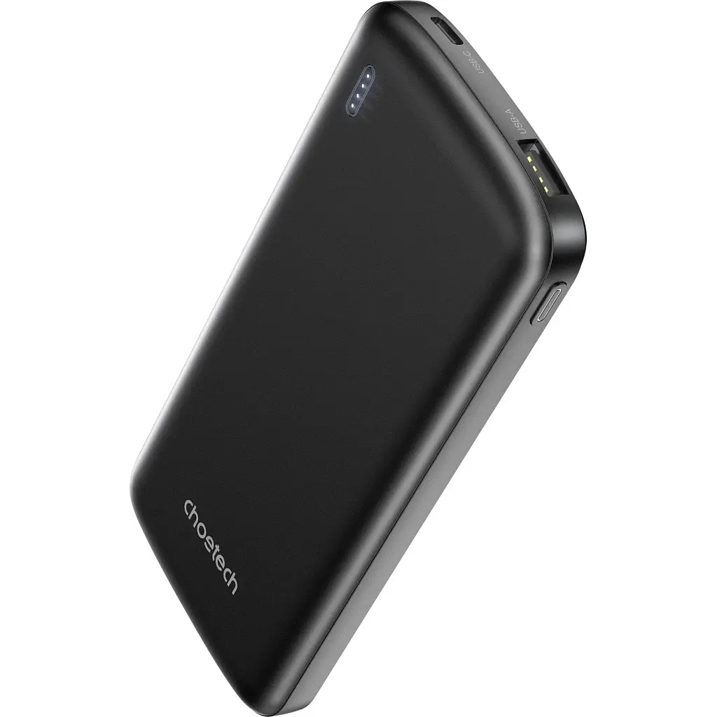 Батарея универсальная Choetech 10000mAh, 12W, USB-A, USB-C, Black (B850-ACBK) - фото 3