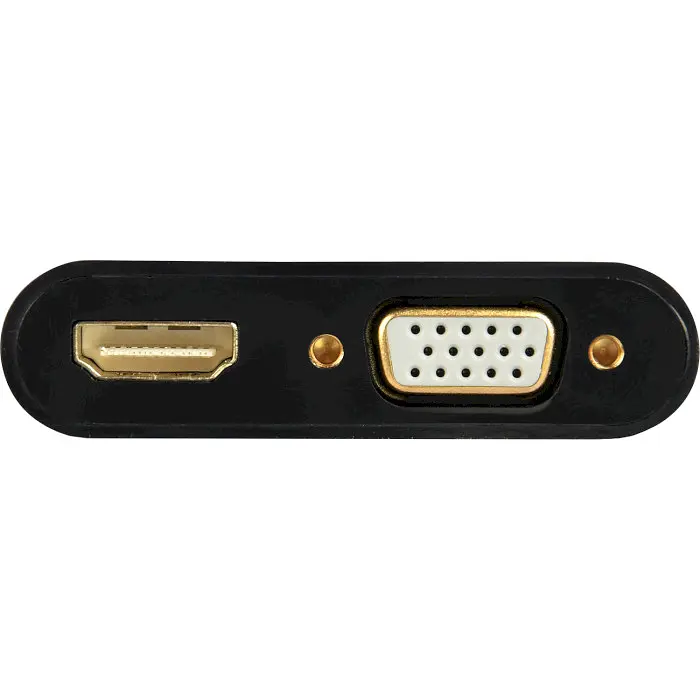 Адаптер-перехідник Cablexpert VGA на HDMI/VGA+Аудіо 3.5 (A-VGA-HDMI-02) - фото 2