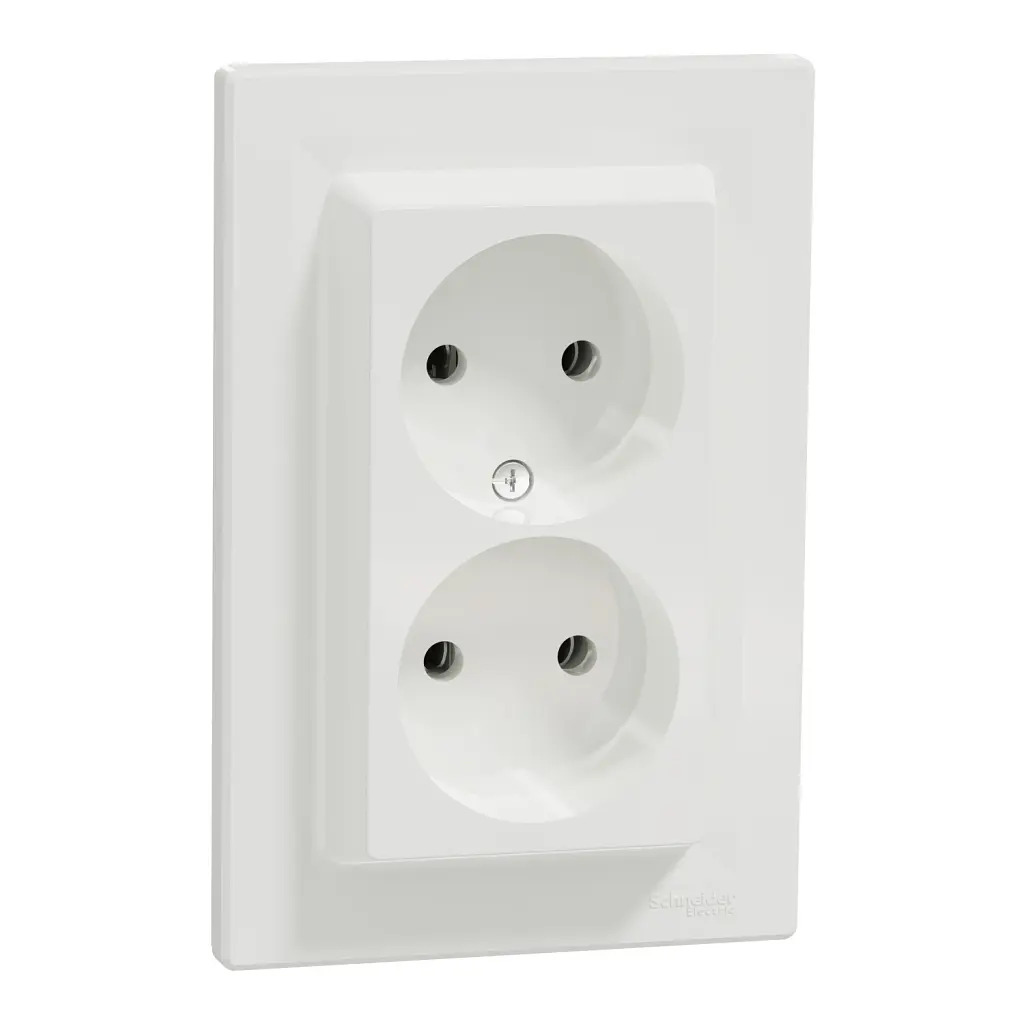 Розетка Schneider Electric ASFORA без заземлення подвійна біла (EPH9700121) - фото 2