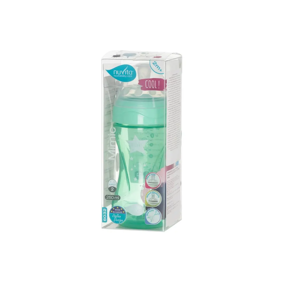 Детская бутылочка Nuvita 6031 Mimic Cool антиколиковая 3+ 250 мл зеленая NV6032GREEN - фото 3