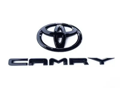 Емблема задня + напис Toyota Camry глянсова Чорна Пластик На скотчі (OEM: PT948-03191-02) - фото 5