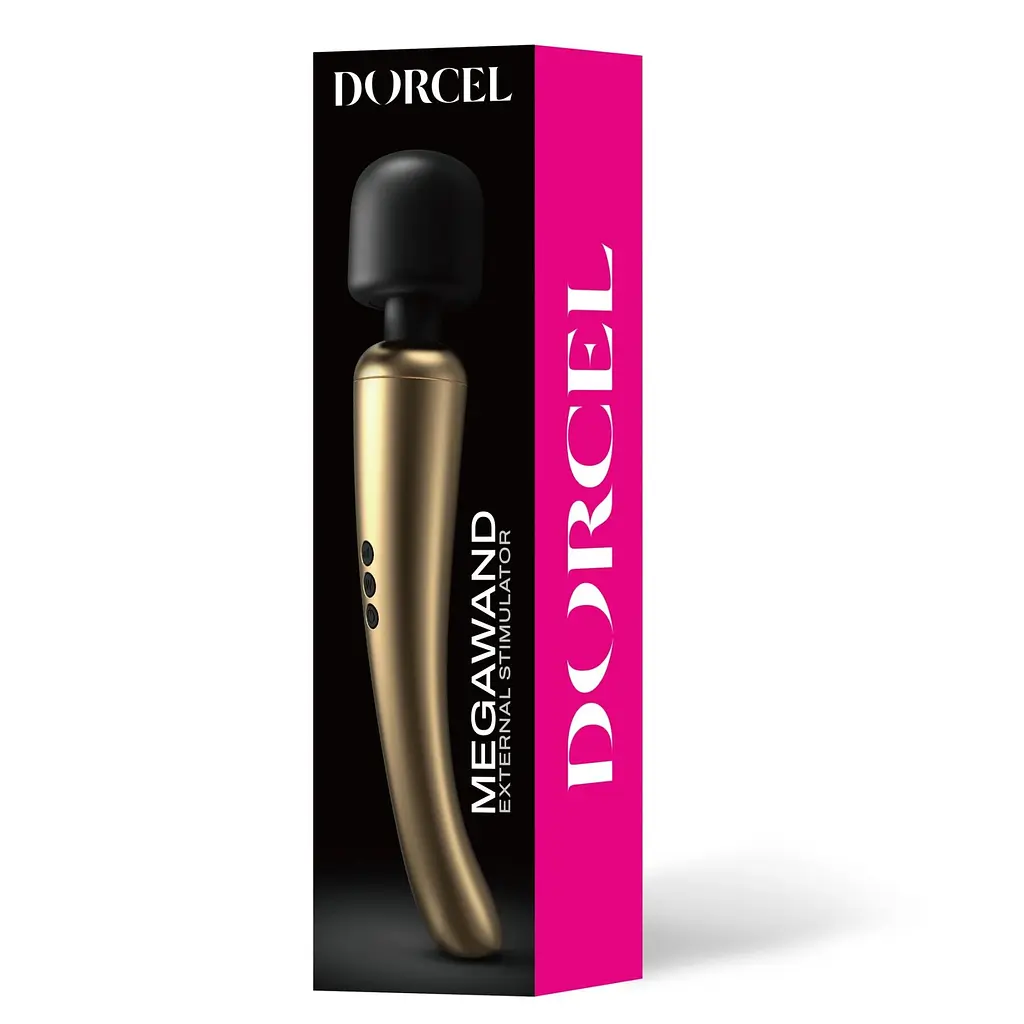 Потужний вібромасажер Dorcel Megawand Gold який перезаряджається, 160 режимів - фото 4