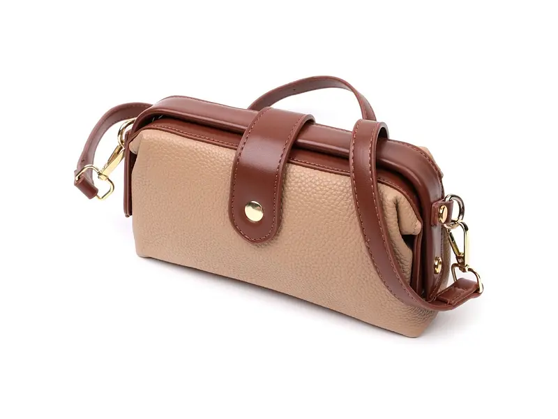 Стильный клатч с интересной защелкой из натуральной кожи Vintage 19,5х10х5,5 см sum0029011
