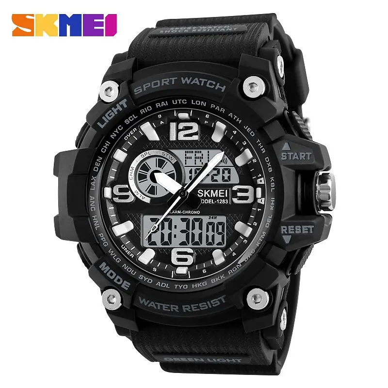 Чоловічий наручний годинник 1283 All Black. Skmei acs0030825