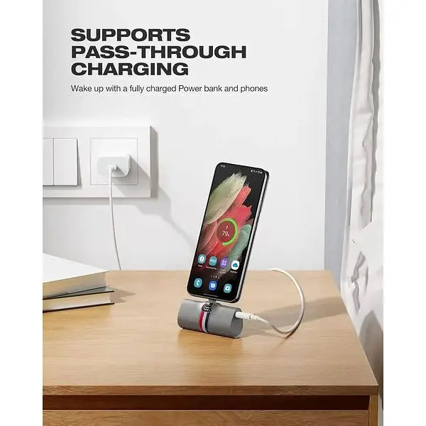 Портативний зарядний пристрій Viyisi W0562 USB Type C міні 5000 мАг 20 Вт зі складаною підставкою - фото 4