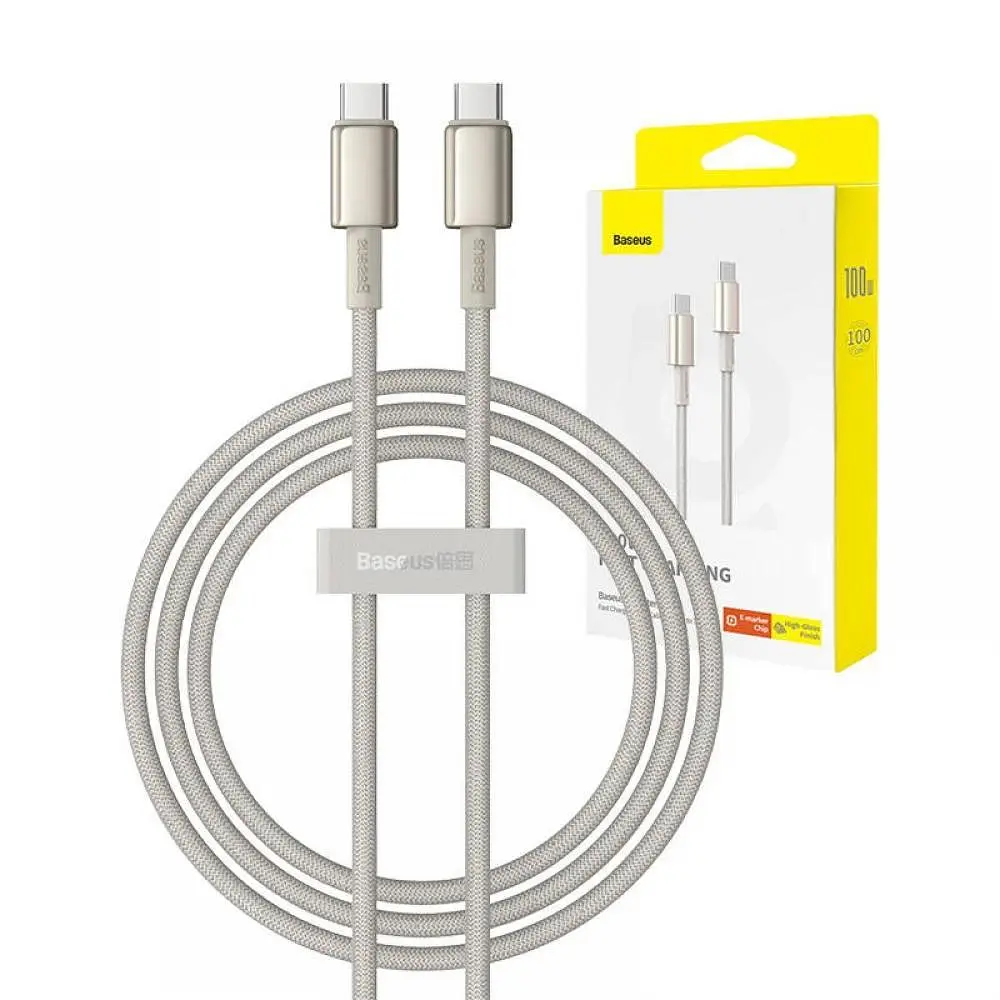 Кабель Baseus USB-C to USB-C Gold 100W 1m (P10319800G21-00) - фото 6