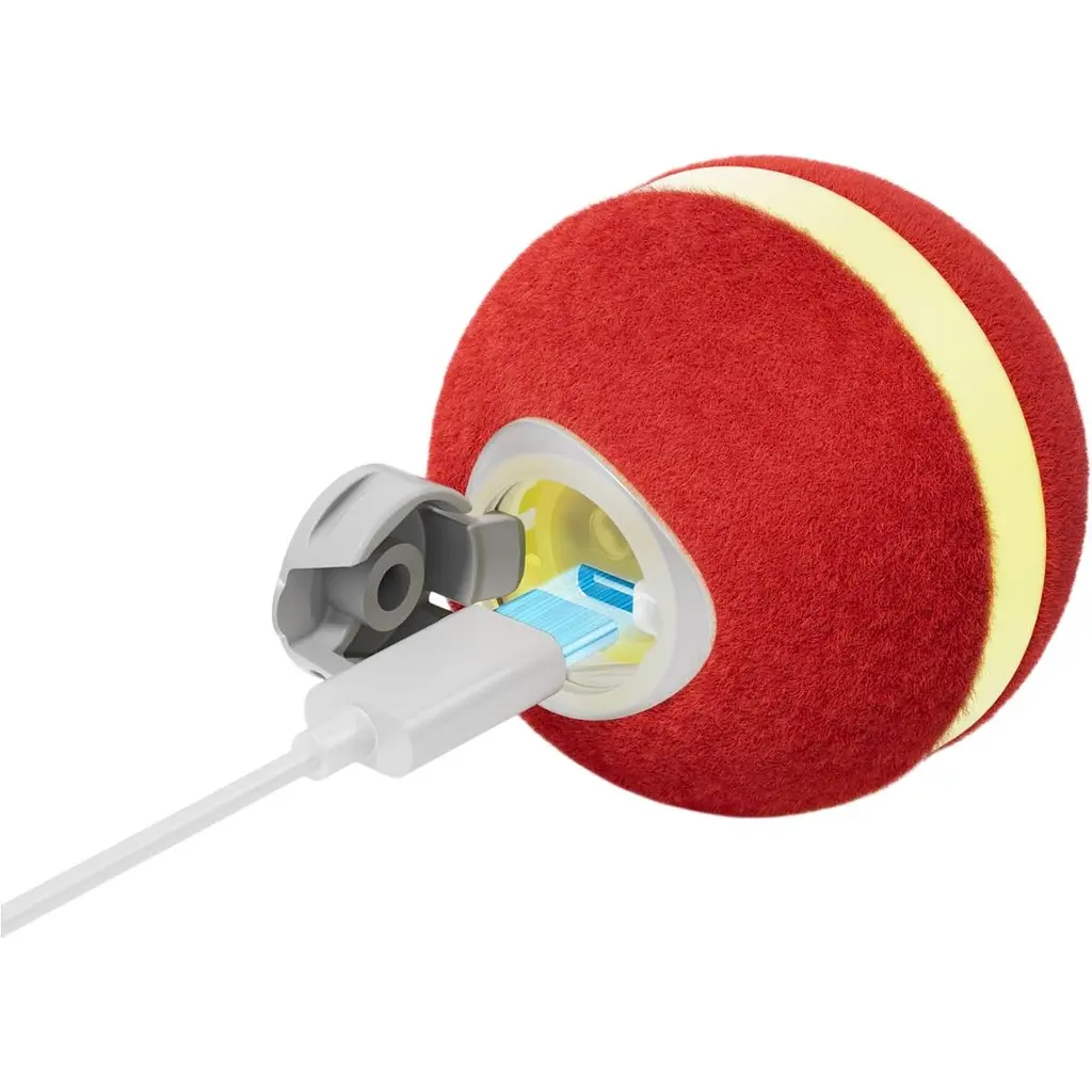 Розумний м'ячик для котів Cheerble Wickedball Mini Artificial Wool Red (C0419-R) [168098] - фото 4