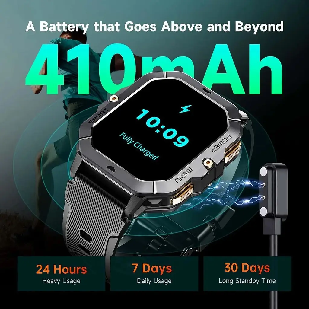 Умные часы Oukitel BT101 для мужчин 2.02-дюймовый Amoled HD - фото 8