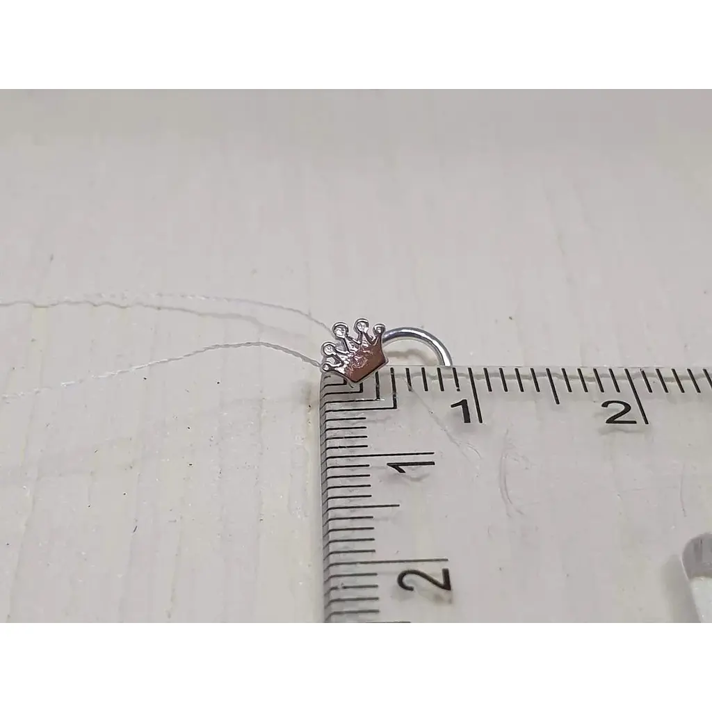 Серебряная серьга-пирсинг Астор в нос. 918-2437Р - фото 4