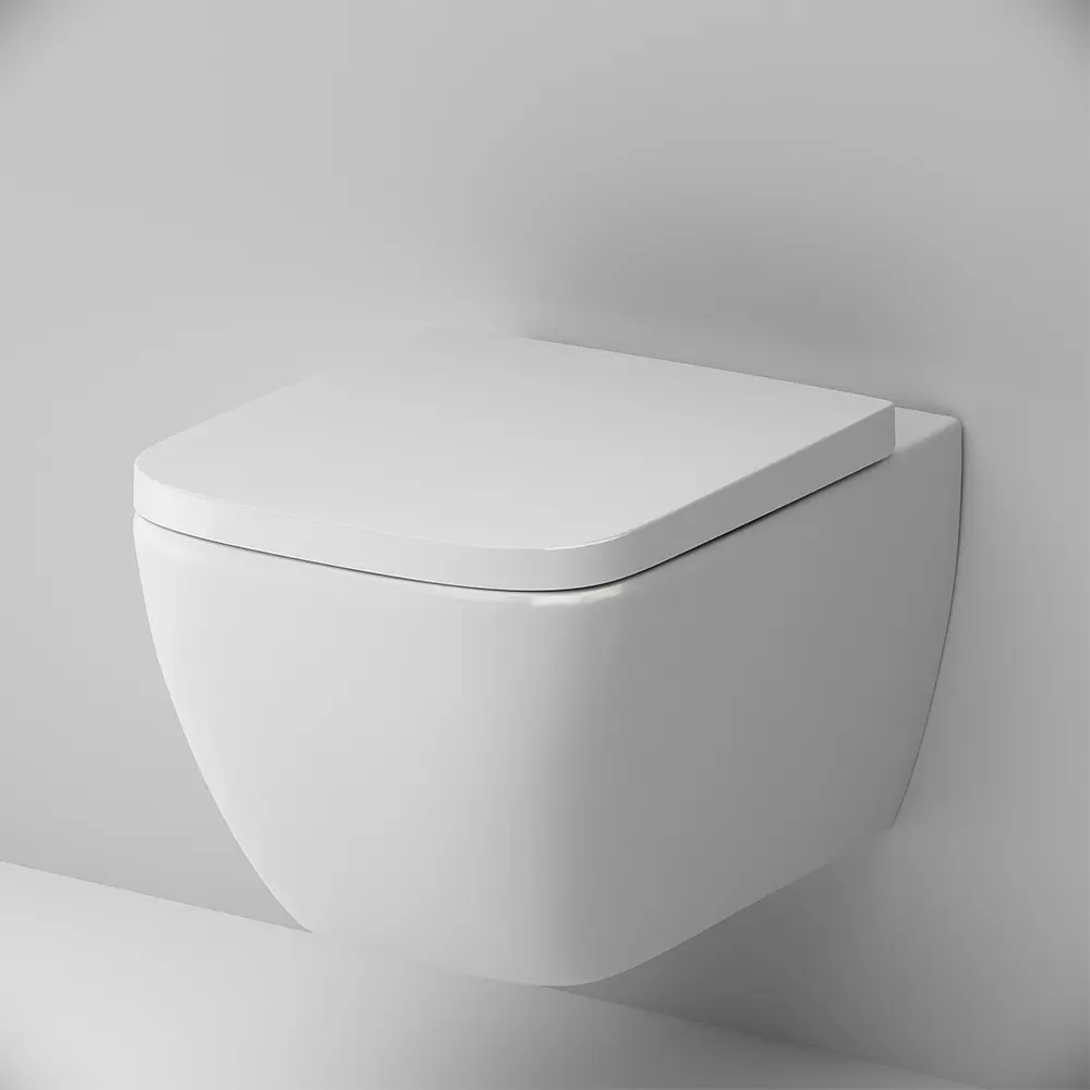 Унитаз подвесной FlashClean Am.Pm Gem с сиденьем микролифт белый C901701SC, Белый - фото 3