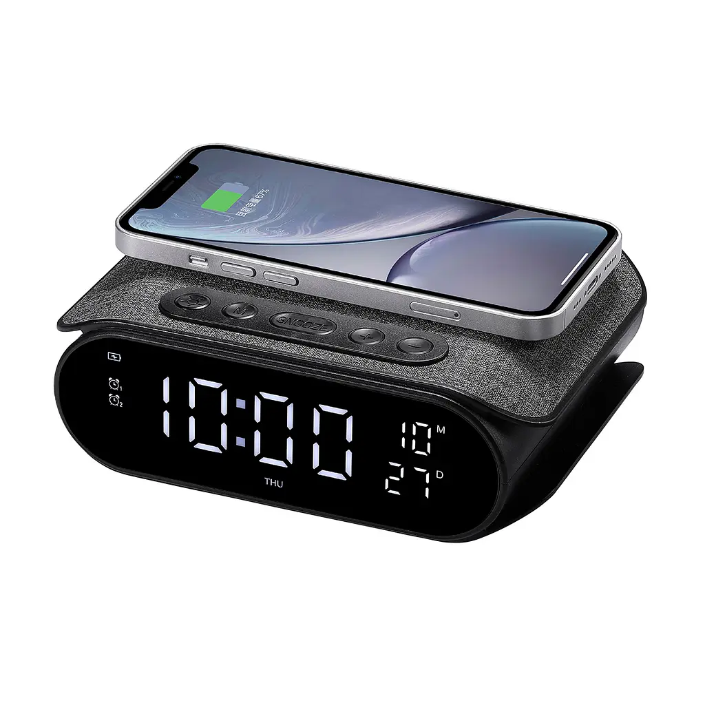 Бездротова зарядка з годинником HAVIT W3040 15W Black HAVIT (28310-000) - фото 6
