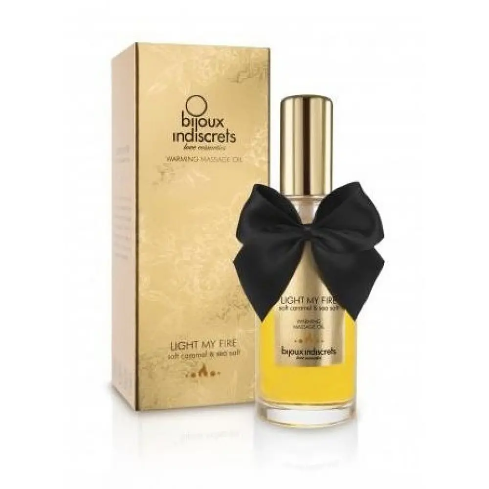 Масажна олія, що розігріває Bijoux Indiscrets Light My Fire Caramel Sea Salt, 100 мл - фото 4