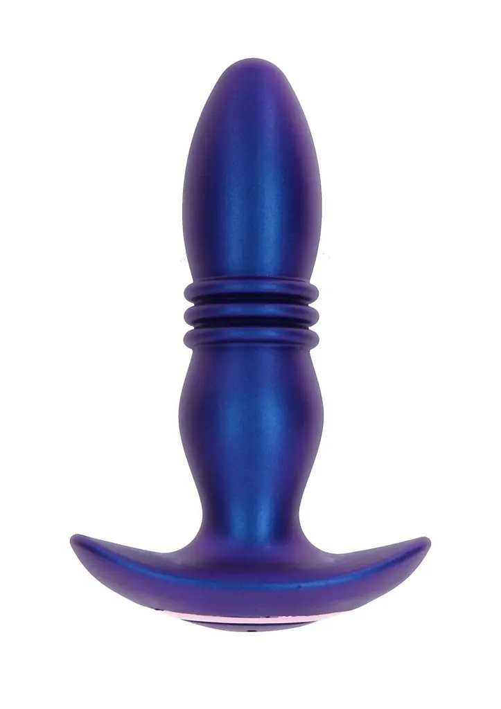 Анальна вiбропробка TOYJOY Thrusting Vibr Plug, 15,5 см, синій - фото 3