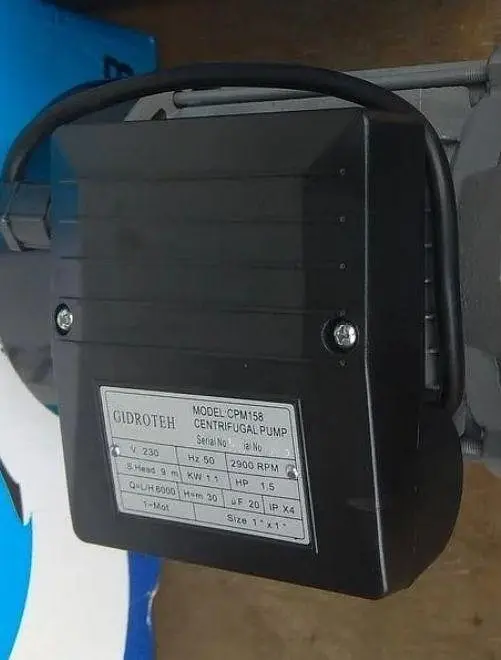 Насос поверхностный центробежный Gidroteh CPM-158 1.1 кВт для полива 30412 - фото 8