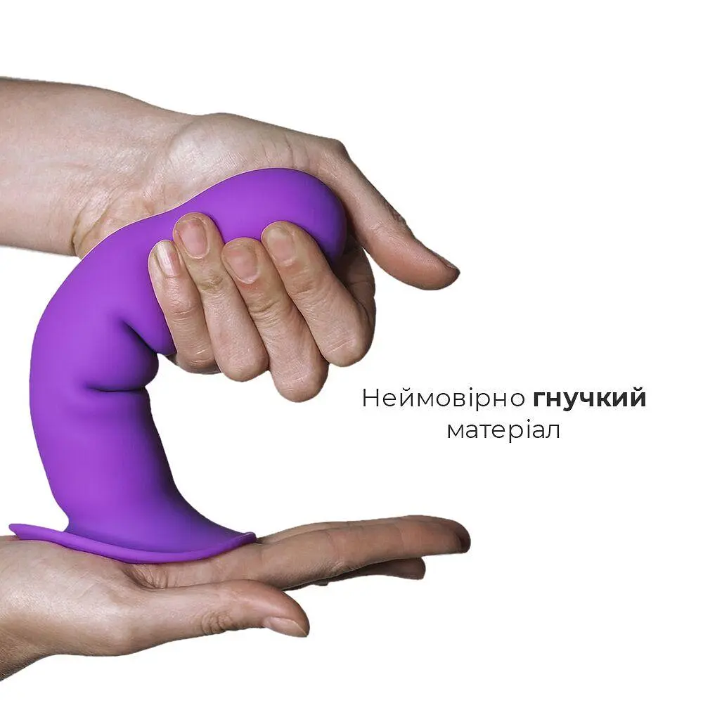 Дилдо с присоской Adrien Lastic Hitsens 3 Purple, отлично для страпона, диаметр 4,1 см, длина 18,2 см - фото 3