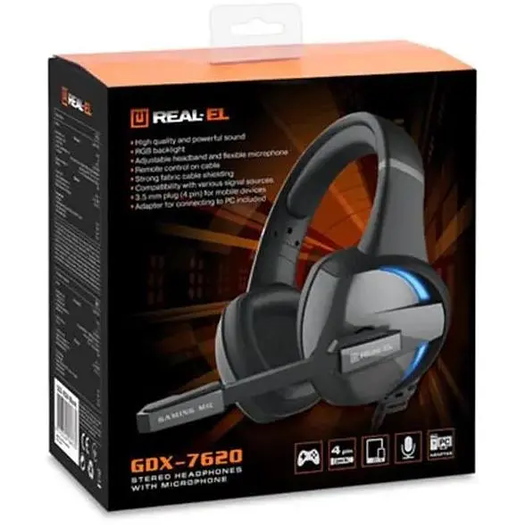Гарнітура Real-El GDX-7620 Black (EL124100045) - фото 9
