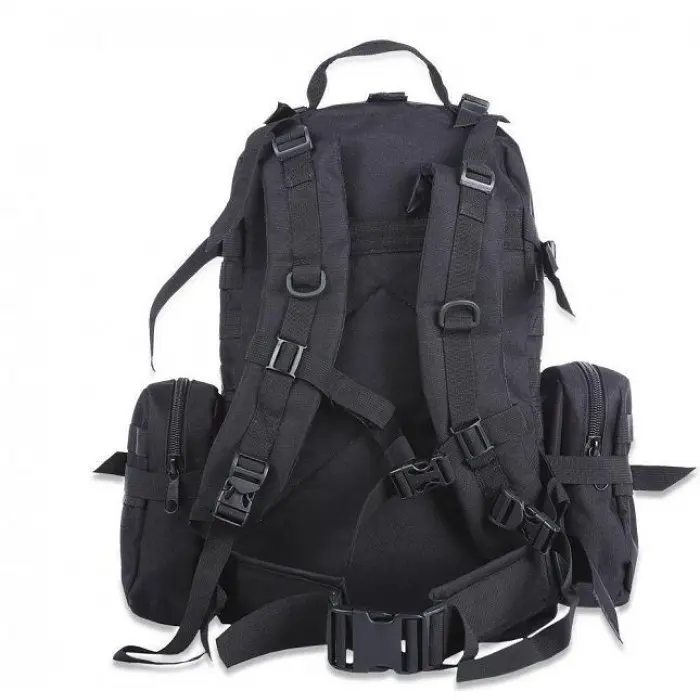 Рюкзак тактичний з підсумками Tactical Backpack B08 55 л чорний - фото 3