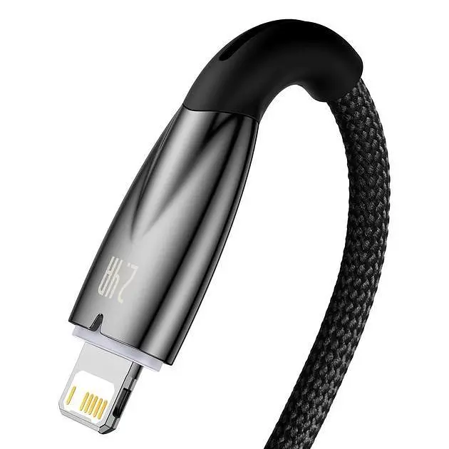 Кабель Baseus Glimmer Series Fast Charging USB-A to Lightning 2m Black (CADH000301) - фото 3