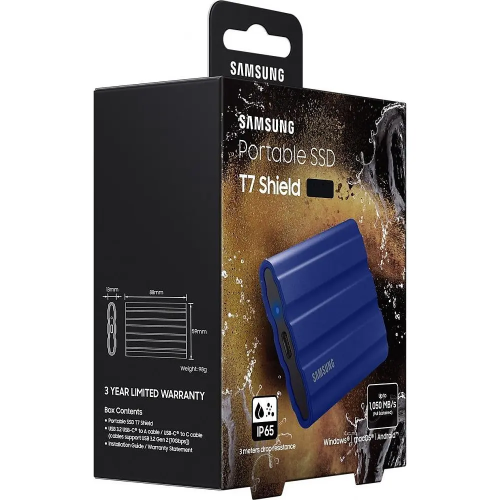 SSD накопичувач Samsung T7 Shield 2TB Blue (MU-PE2T0R) - фото 9