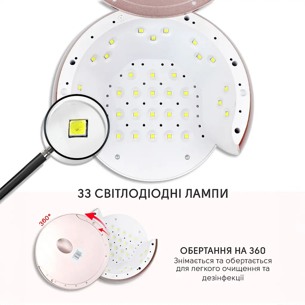 Лампа для манікюру SML S3 48Вт 33led White - фото 6