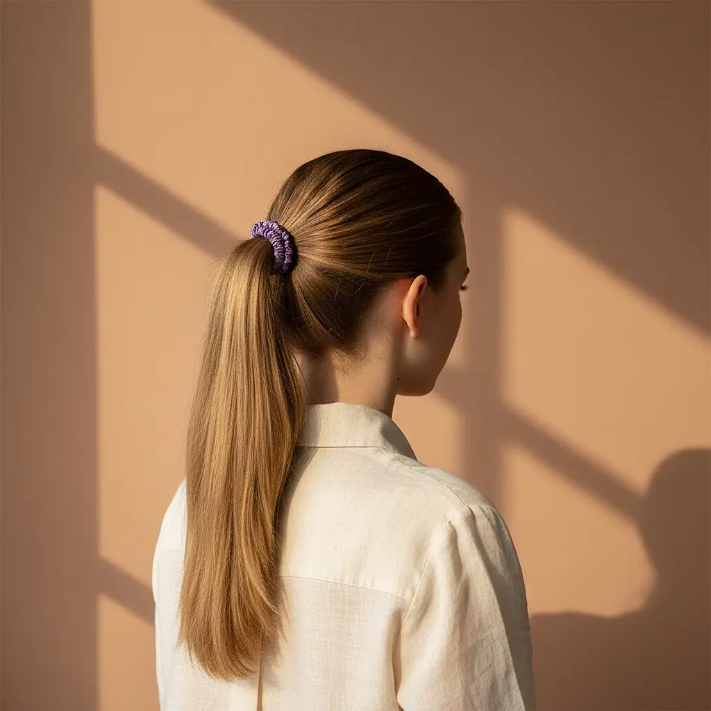 Набір з 5 штук шовкових резинок для волосся Чумацький Шлях - обери настрій - Choose Your Mood - Розмір S (1239-02) - фото 9