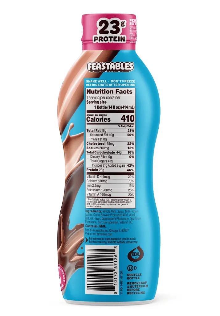 Шоколадне молоко Feastables MrBeast Protein Fortified Chocolate Milk 414 мл - фото 2