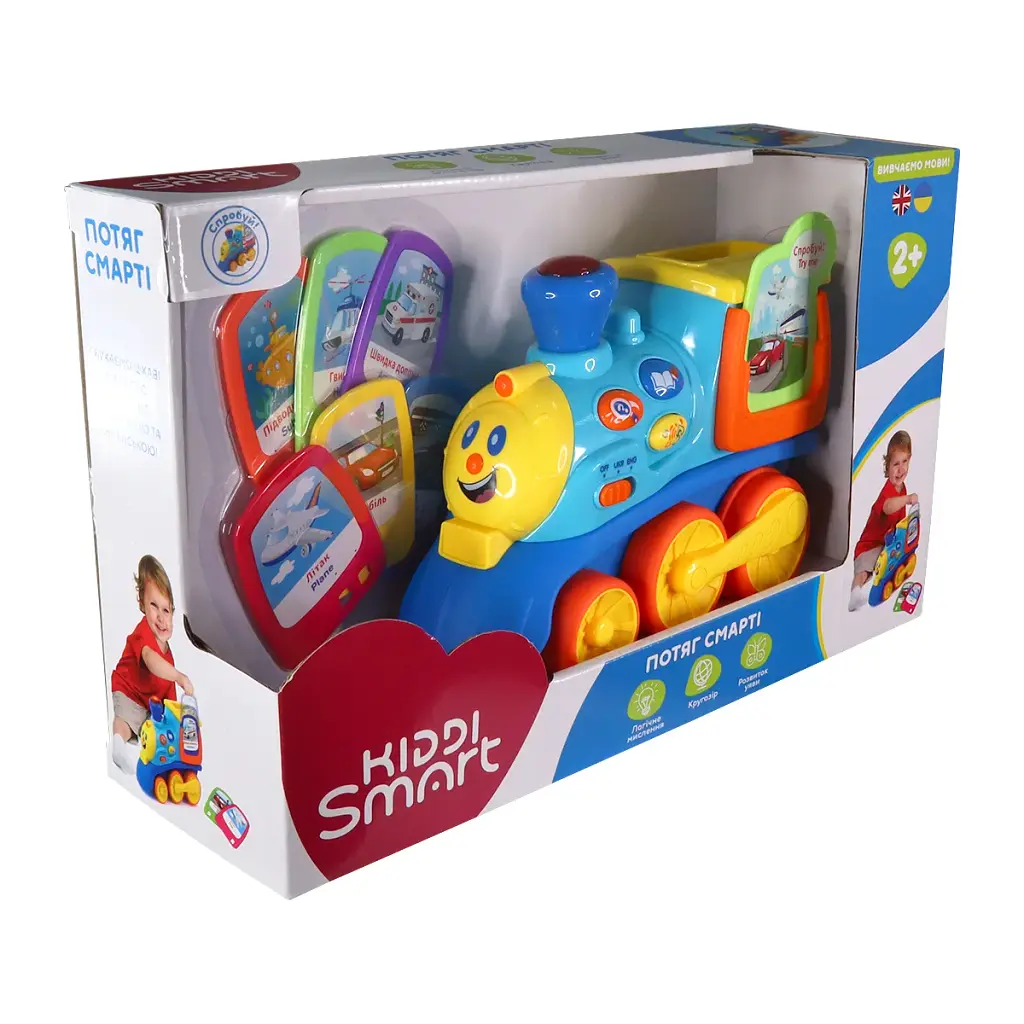 Інтерактивна іграшка Kiddi Smart двомовна - Потяг Смарті (4231T-KS) - фото 3