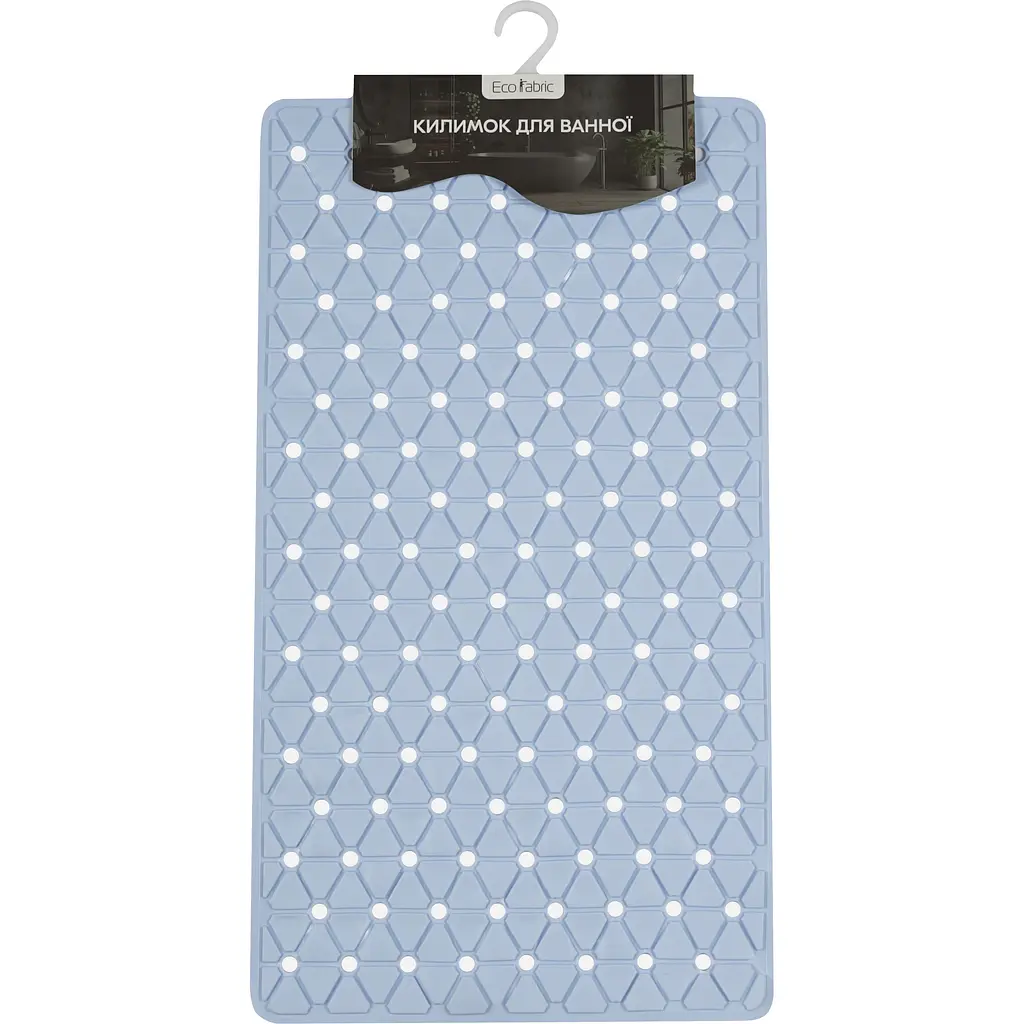Килимок для ванної Eco Fabric Трикутники 68х37 см блакитний (6837-014) - фото 3