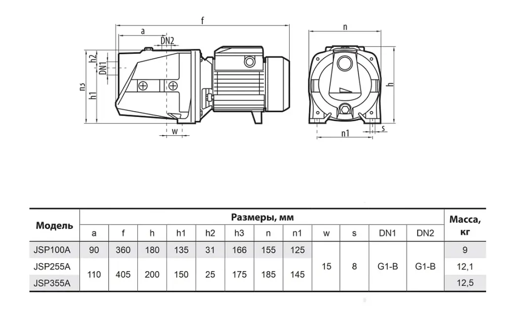 Центробежный насос Sprut JSP 355A - фото 3
