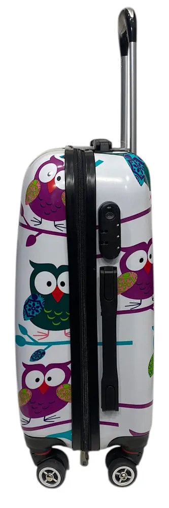 Валіза середня Worldline Airtex 809 Hibou полікарбонат 64×45×26 см 60 л Різнокольорова - фото 5
