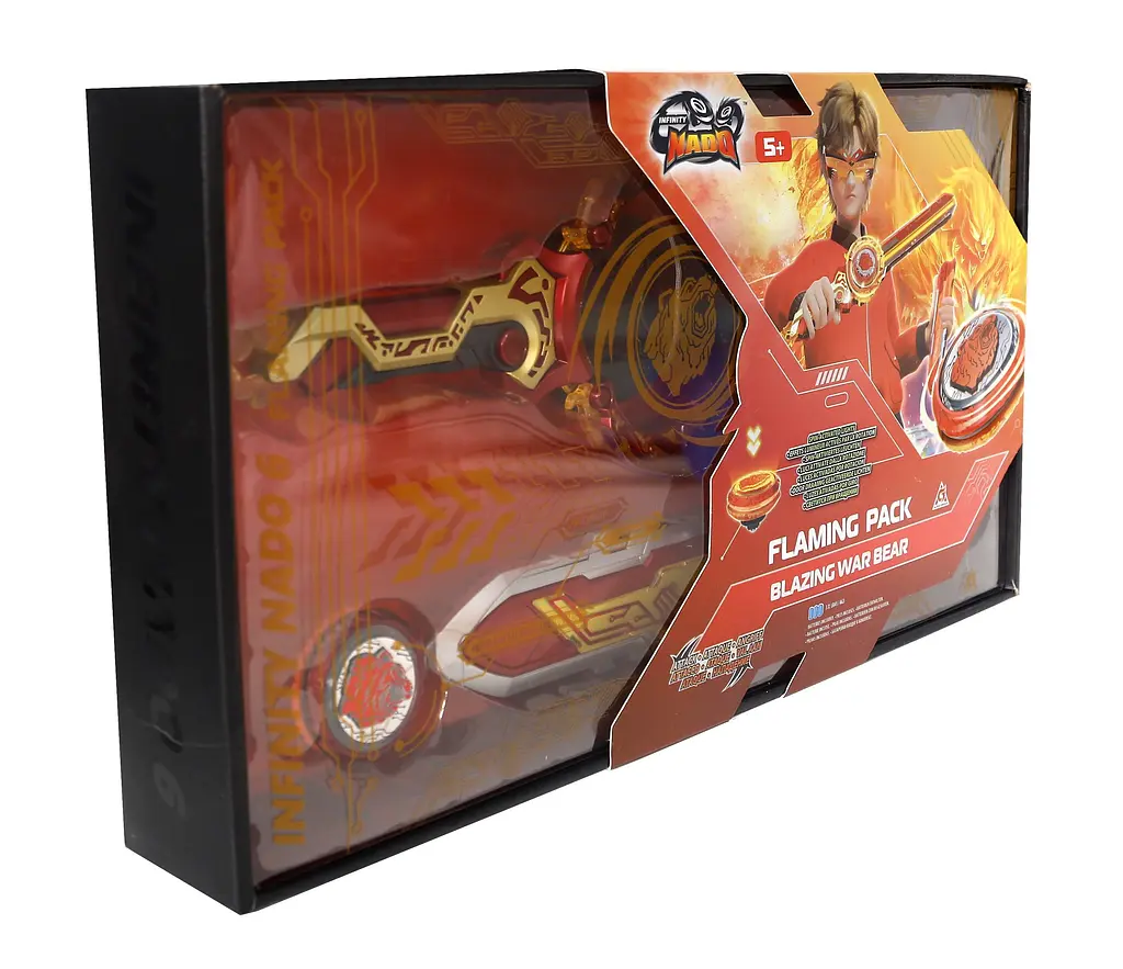 Дзиґа Auldey VI Flaming Pack Палаючий Бойовий Ведмідь Blazing War Bear Infinity Nado det0018437 - фото 3