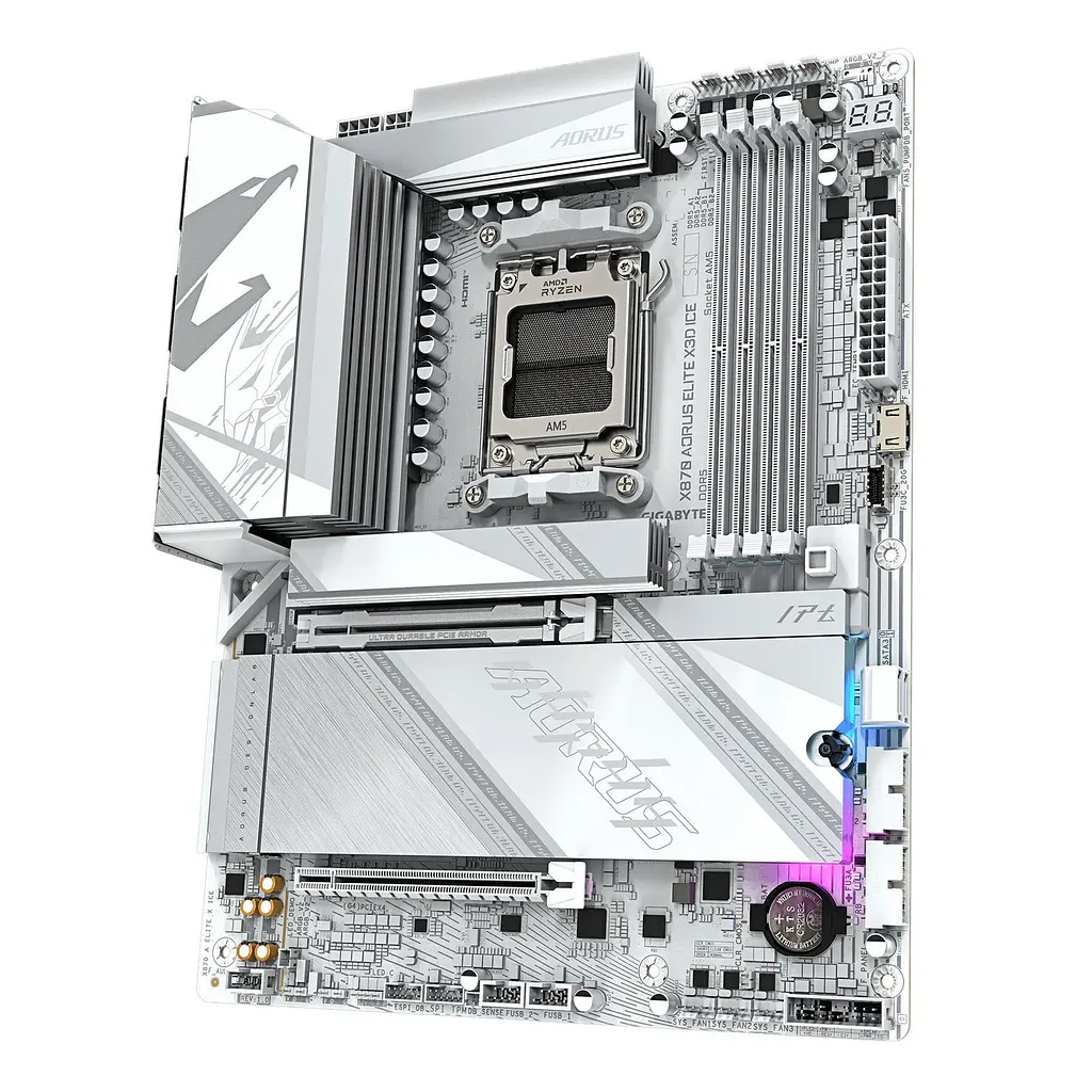 Материнська плата Gigabyte X870 Aorus Elite X3D Ice Socket AM5 - фото 4