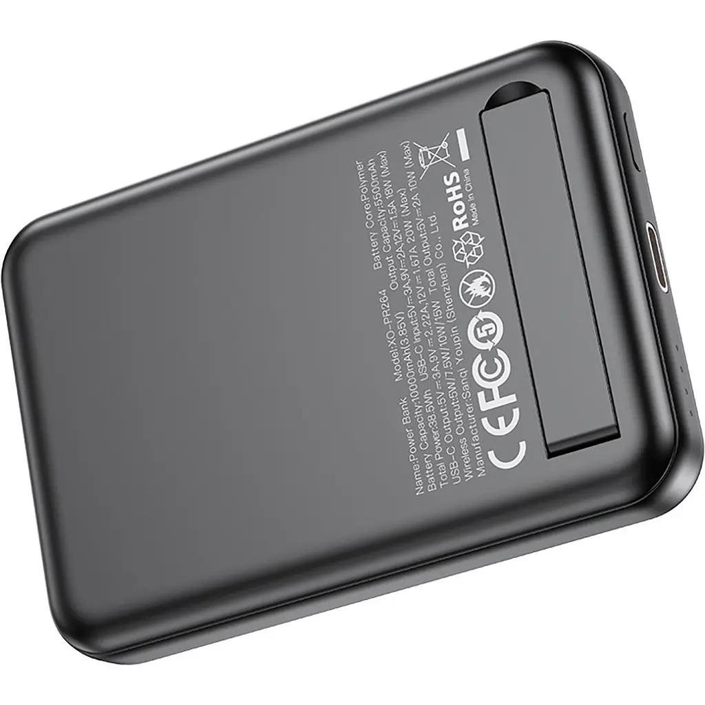 Зовнішній акумулятор XO PR264 10000mAh 20W Black [172648] - фото 2