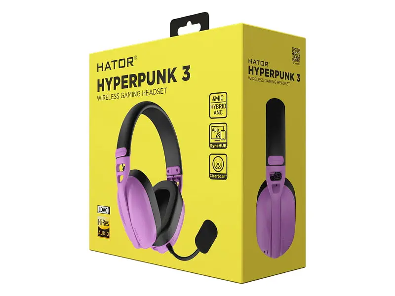 Навушники з мікрофоном Hator Hyperpunk 3 Wireless Cyber Violet (ESH19) - фото 7